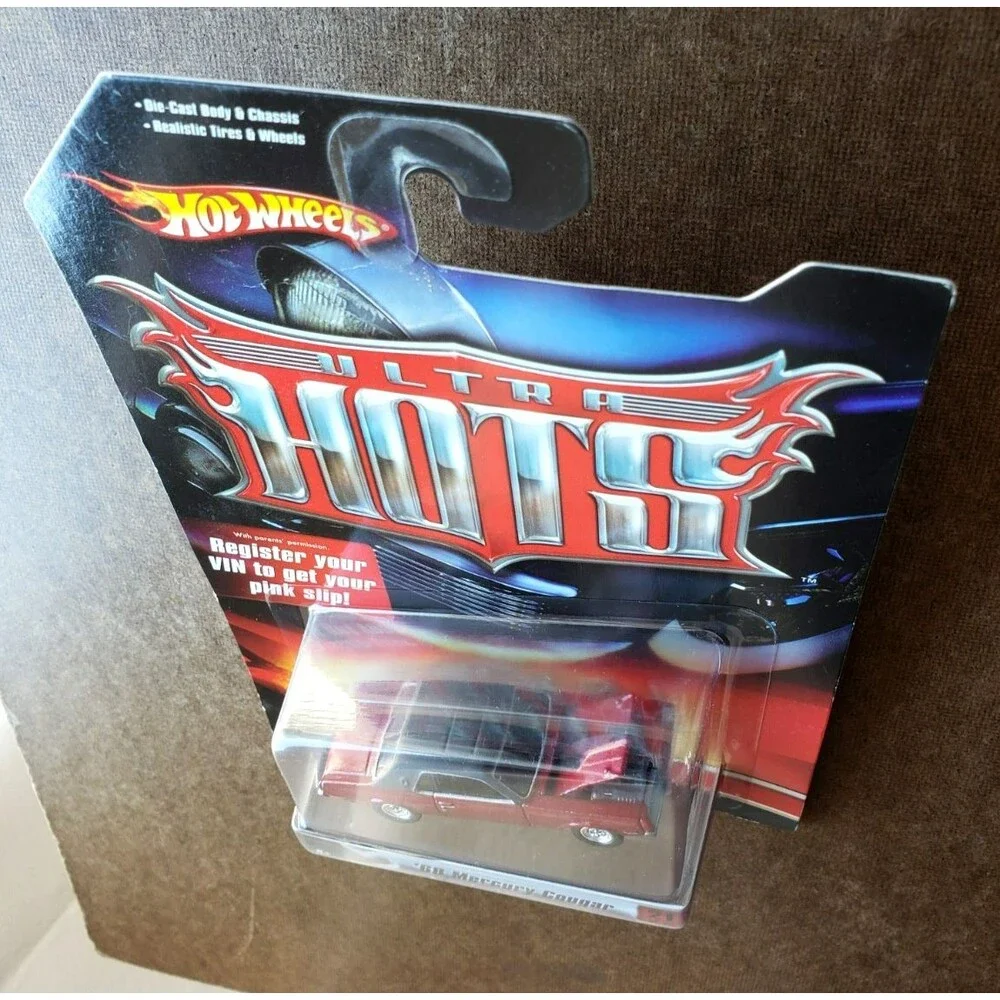 2007 Hot Wheels Ultra Hots '68 MERCURY COUGAR Red & Black 1:64 REAL RIDERS 21/36